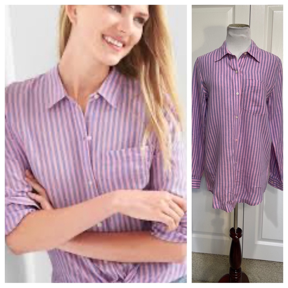 GAP Linen oversize boyfriend shirt